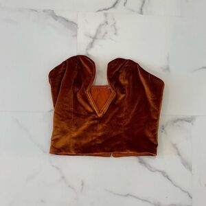 The Idol Jocelyn Orange Corset Top